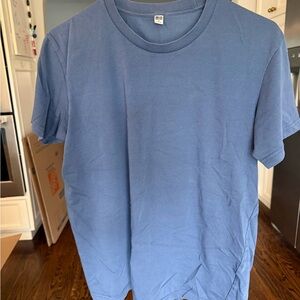 Uniqlo Men's Slate Blue Crew Neck Short Sleeve T-Shirt